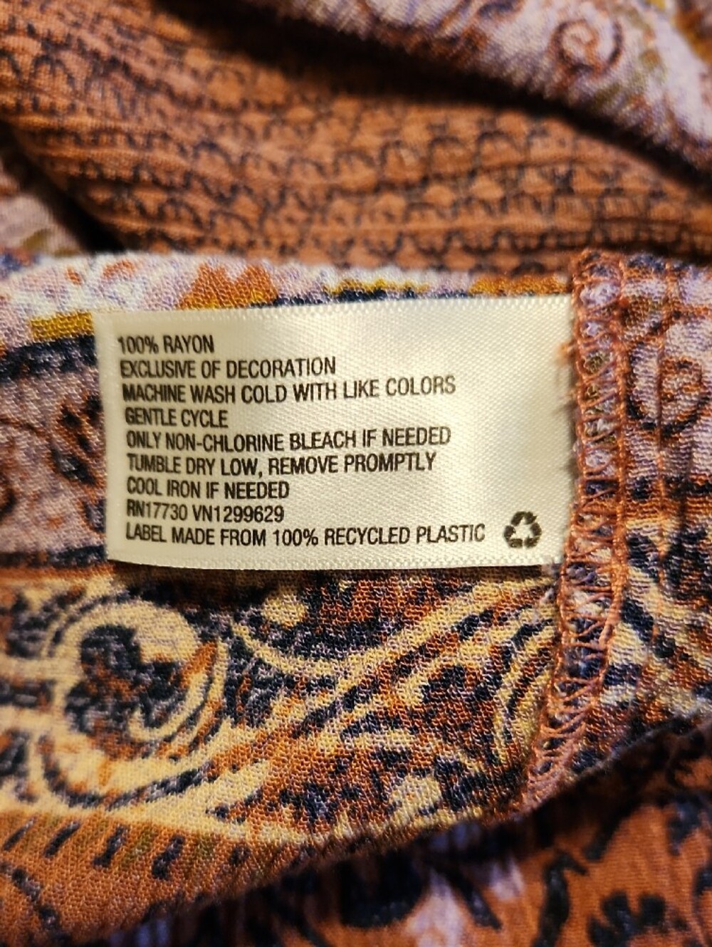 Knox Rose Brown/Rust Dress, Large - Picture 10 of 10